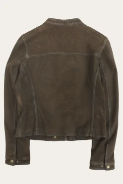 Biker-racer Leather Jacket^Frye Clearance