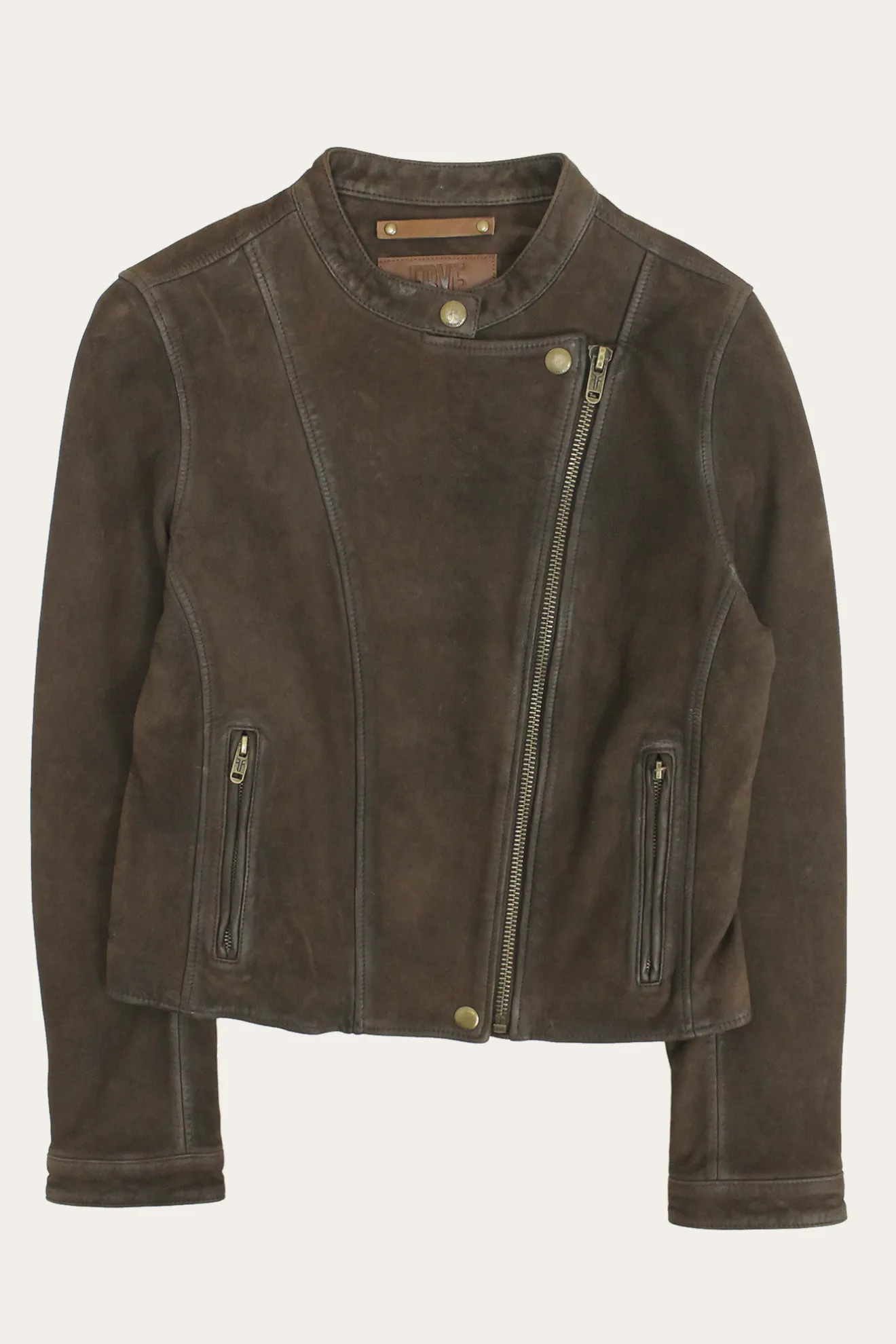 Biker-racer Leather Jacket^Frye Clearance