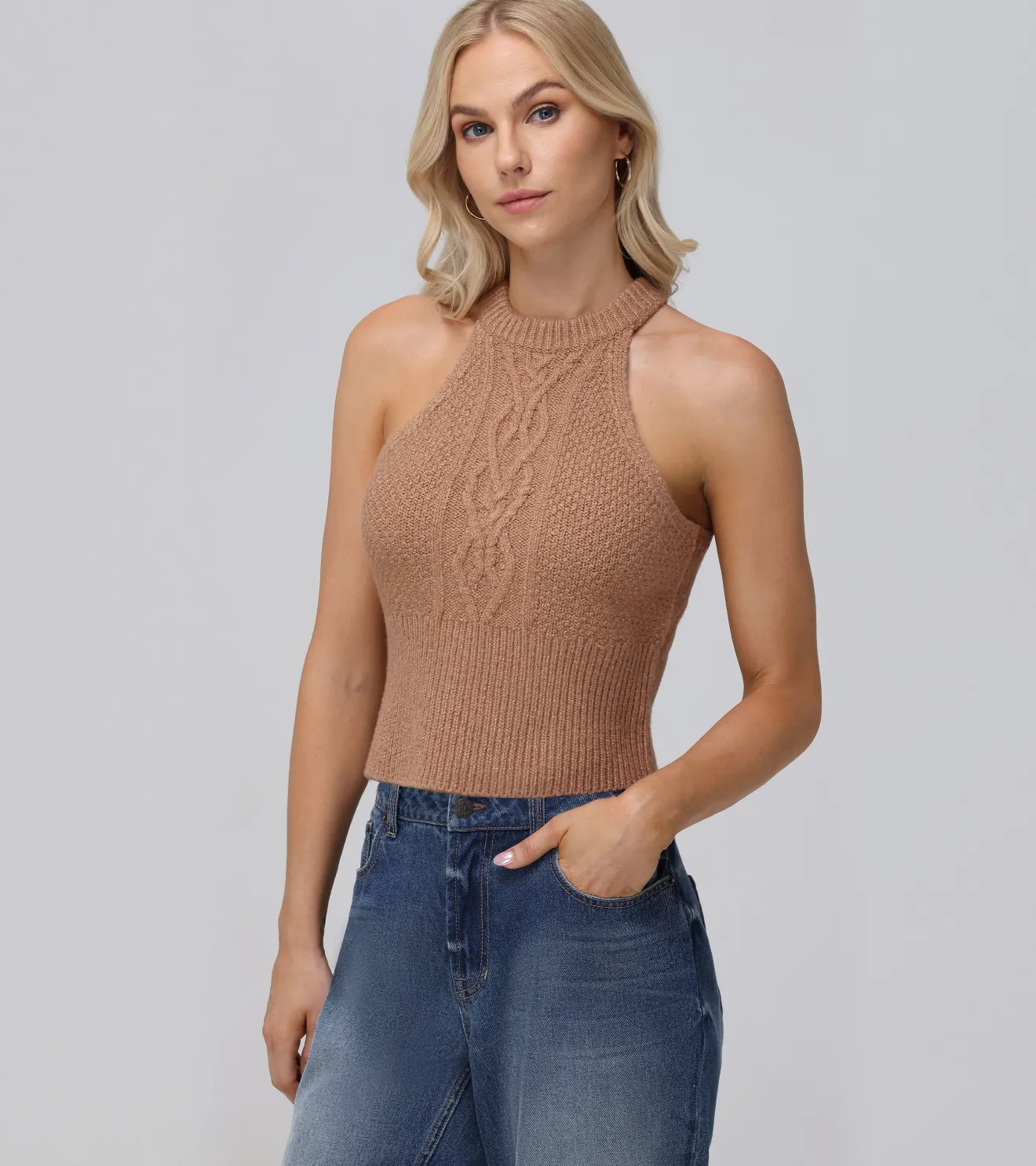Cable Halter Sweater^Frye Discount