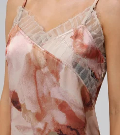 Charmeuse Lace Trim Slip Midi Dress^Frye Outlet
