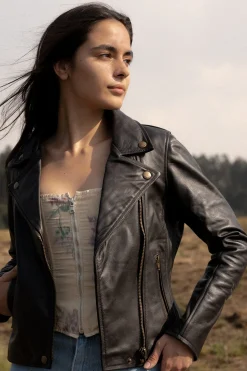 Classic Biker Leather Jacket^Frye Best