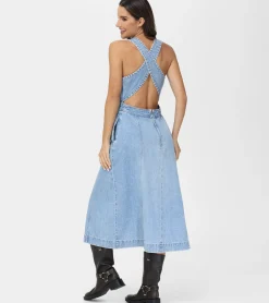 Criss-cross Maxi Denim Dress^Frye Clearance