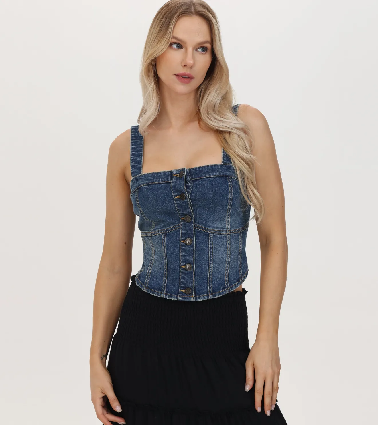 Denim Bustier^Frye Outlet