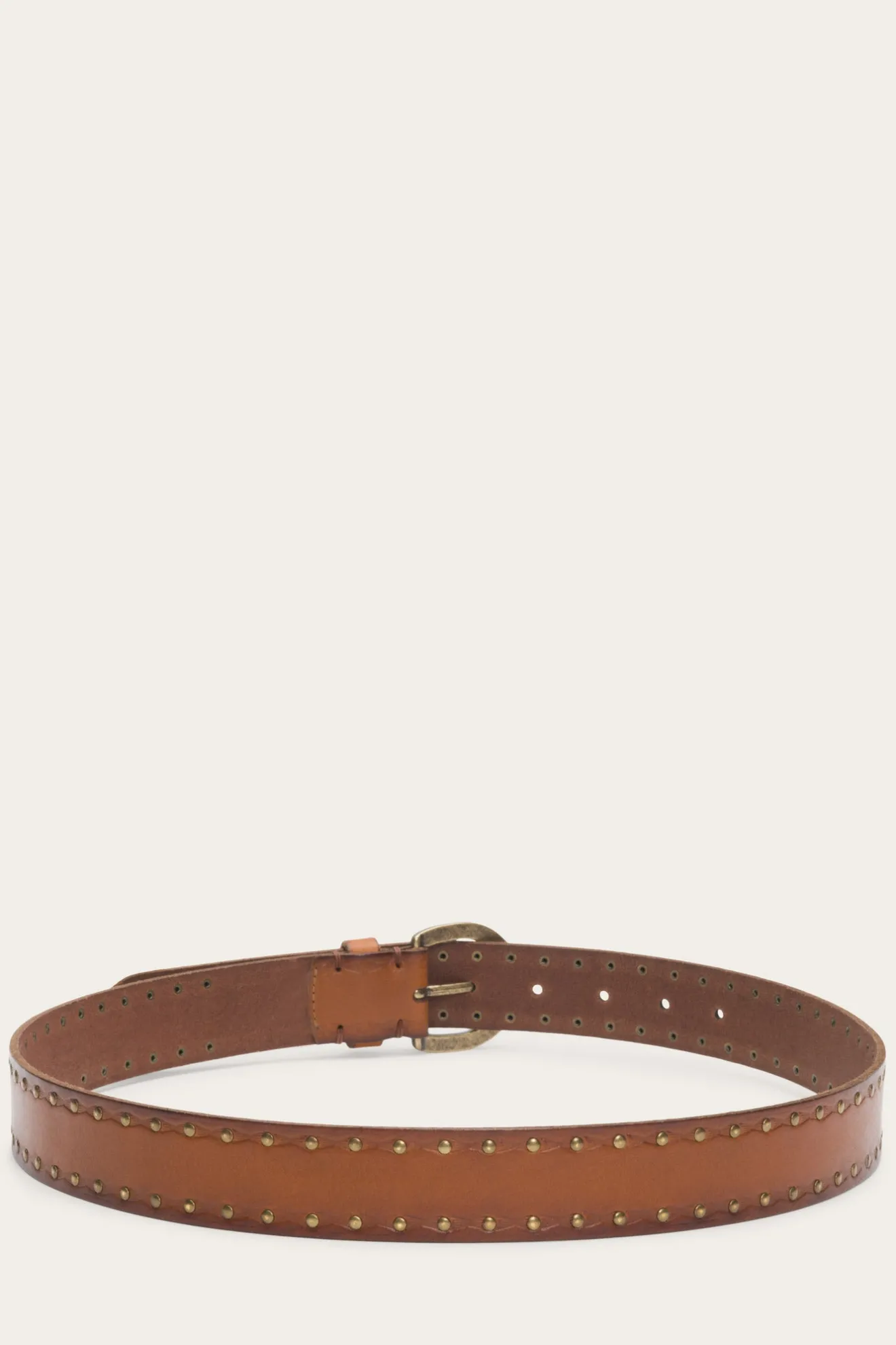 Embossed Edge With Rivets Belt^Frye Hot