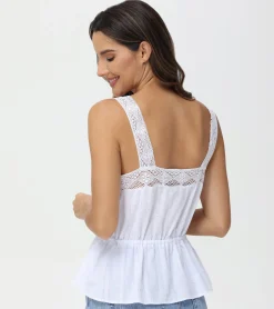 Lace Trim Square Neck Tank^Frye Hot