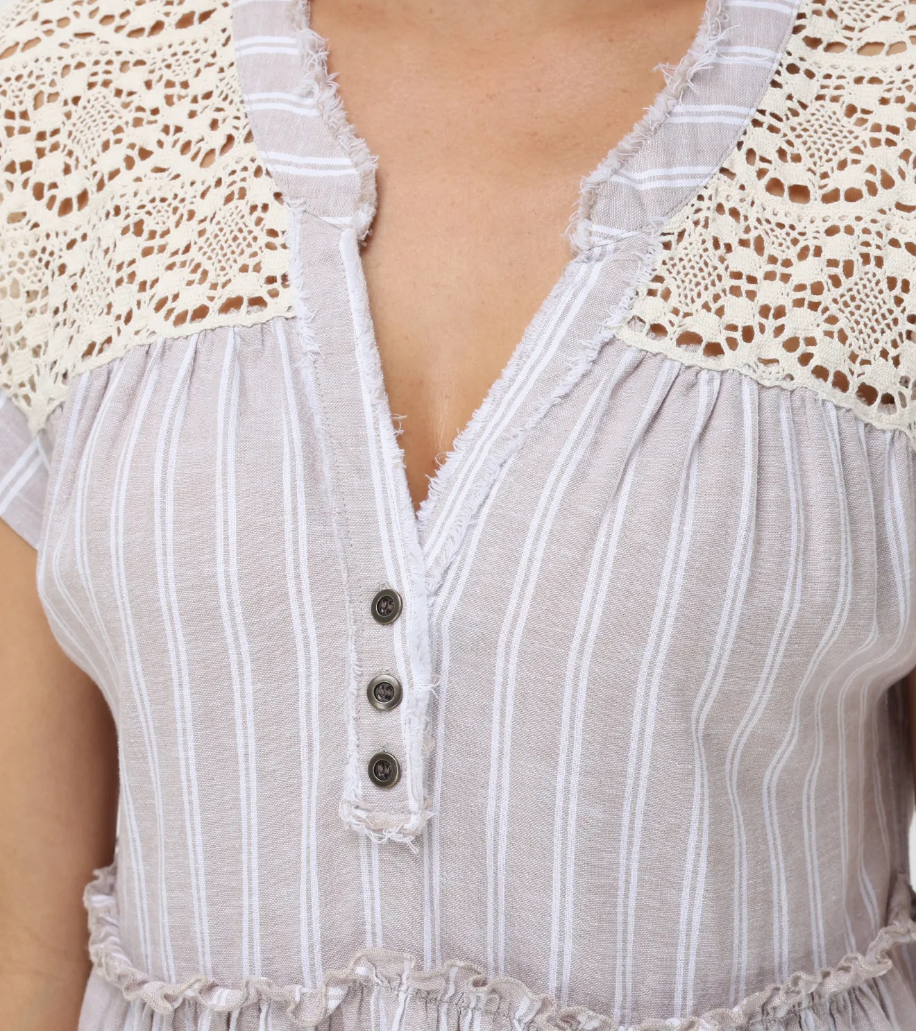 Linen Striped Midi Dress^Frye Sale