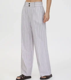 Linen Striped Wide Leg Pant^Frye Online