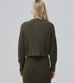 Mixed Stitch Button Front Cardigan^Frye Sale