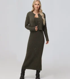 Mixed Stitch Button Front Cardigan^Frye Sale