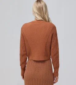 Mixed Stitch Button Front Cardigan^Frye Sale