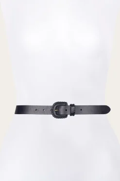 30mm Belt With Covered Buckle & Leather Lacing^Frye Clearance