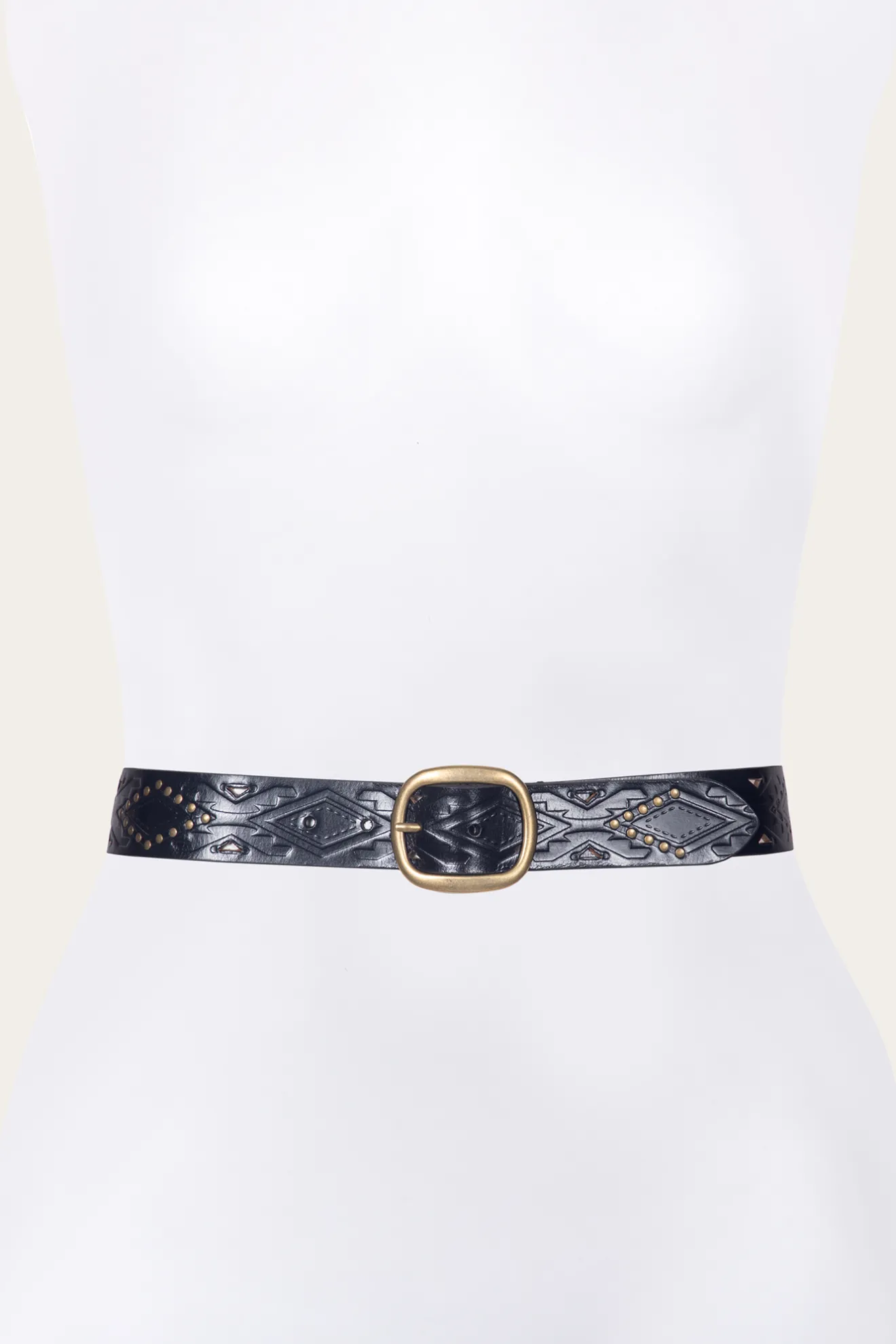 38mm Belt With Southwestern Embossing, Perf & Studs^Frye Discount