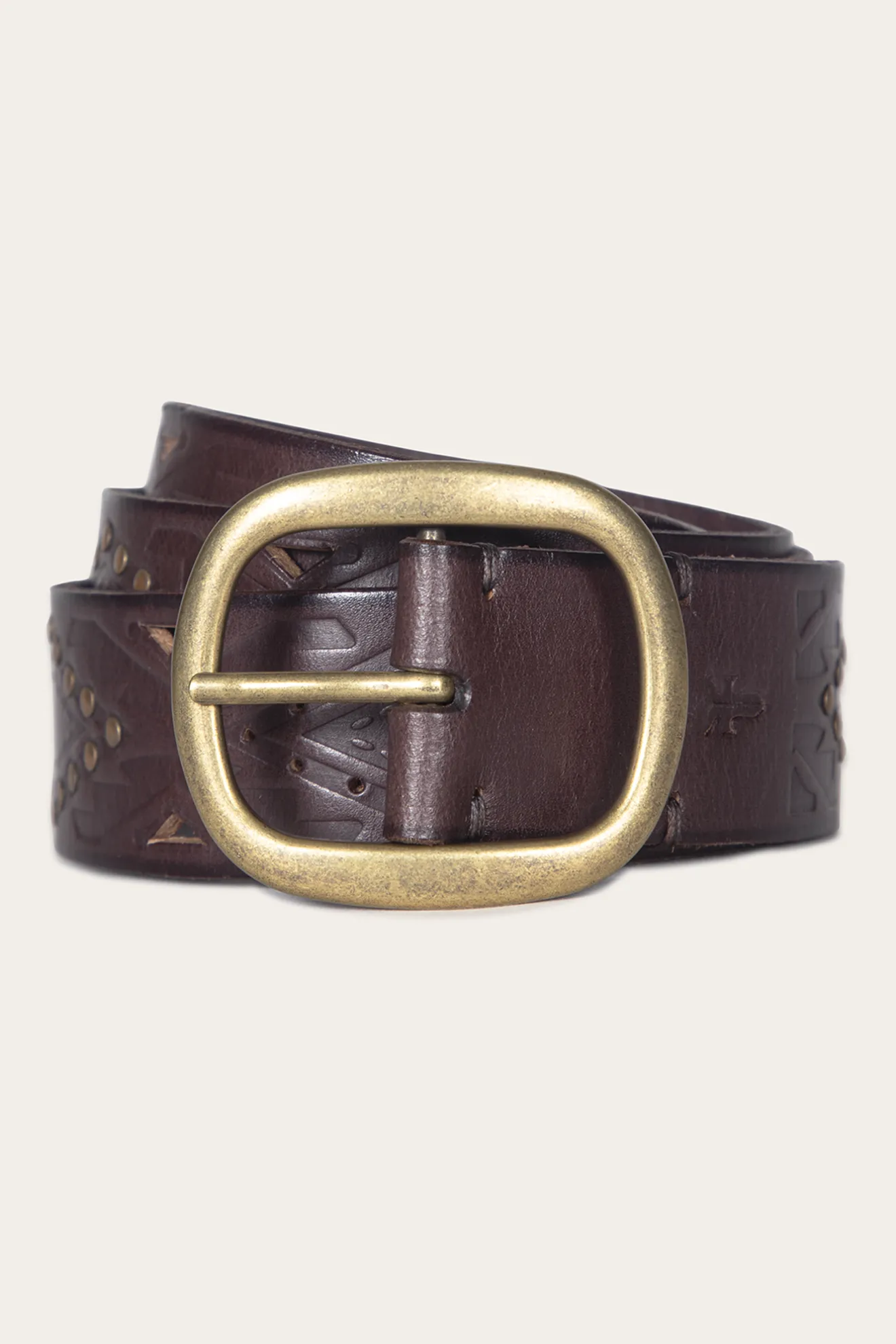 38mm Belt With Southwestern Embossing, Perf & Studs^Frye Discount