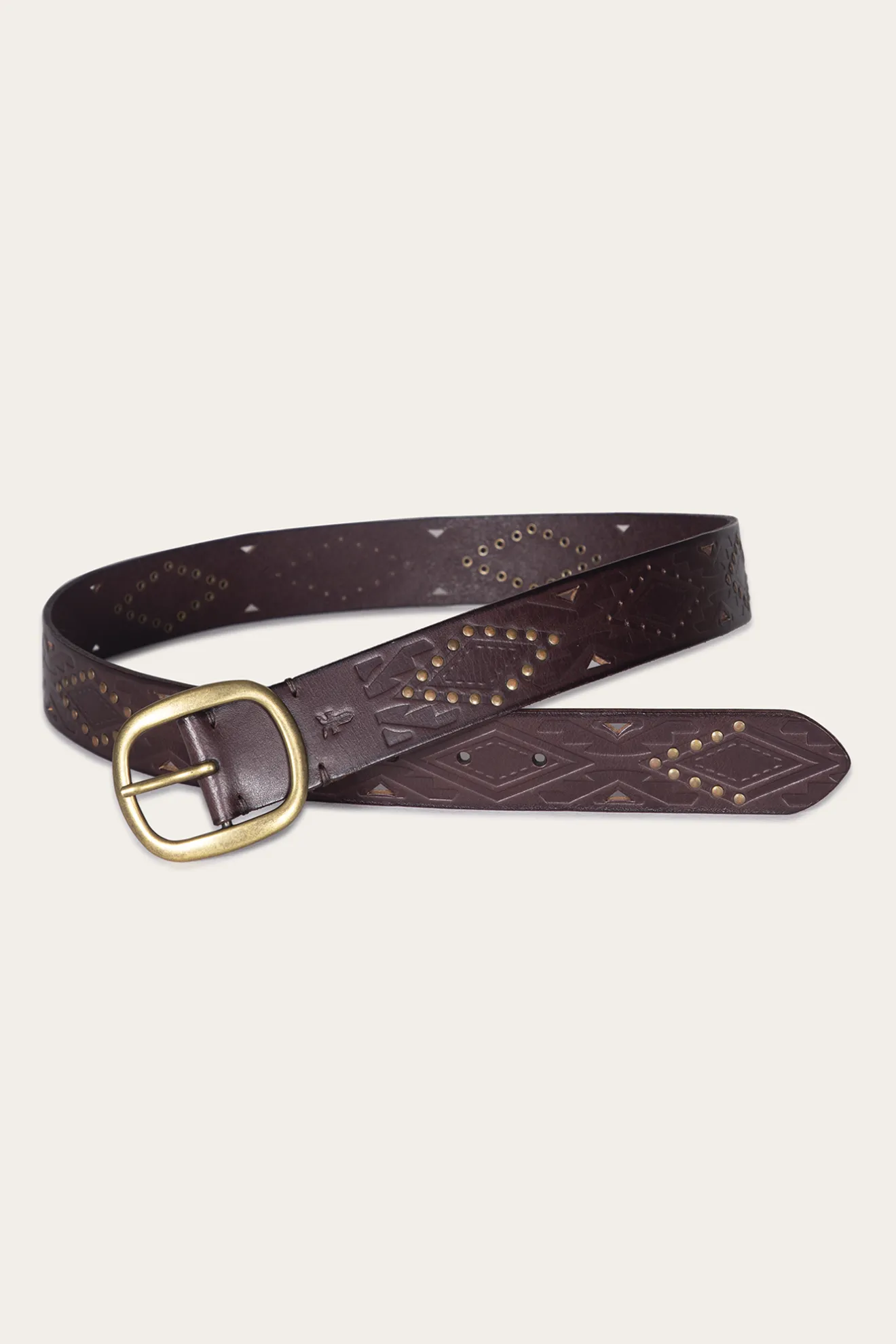 38mm Belt With Southwestern Embossing, Perf & Studs^Frye Discount