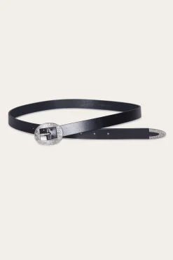 21mm Logo Western Center Bar Belt^Frye Discount