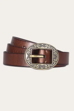 21mm Logo Western Center Bar Belt^Frye Discount