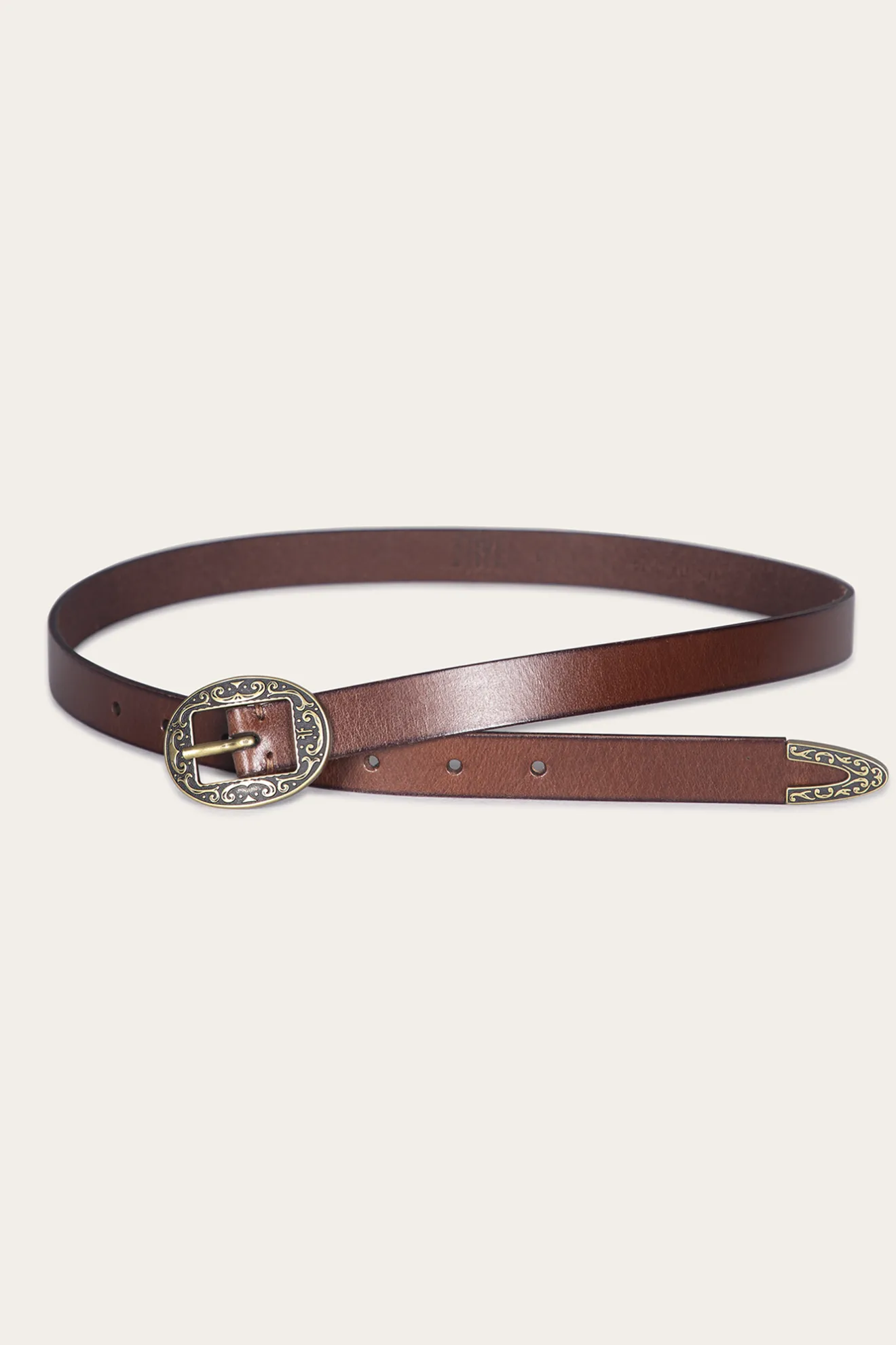 21mm Logo Western Center Bar Belt^Frye Discount