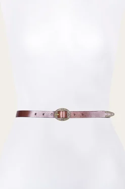 21mm Logo Western Center Bar Belt^Frye Discount