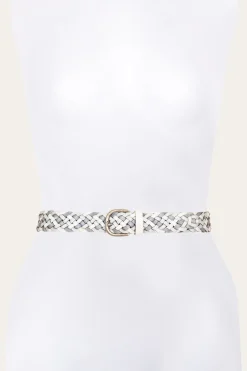 35MM Tonal Woven Leather Belt^Frye Outlet