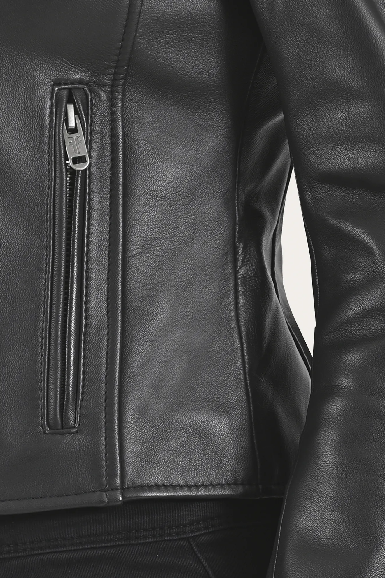 Modern Biker-racer Leather Jacket^Frye
