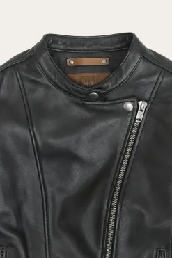 Modern Biker-racer Leather Jacket^Frye