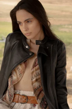 Modern Biker-racer Leather Jacket^Frye