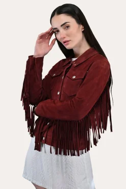 Oxblood Fringed Jacket^Frye Discount