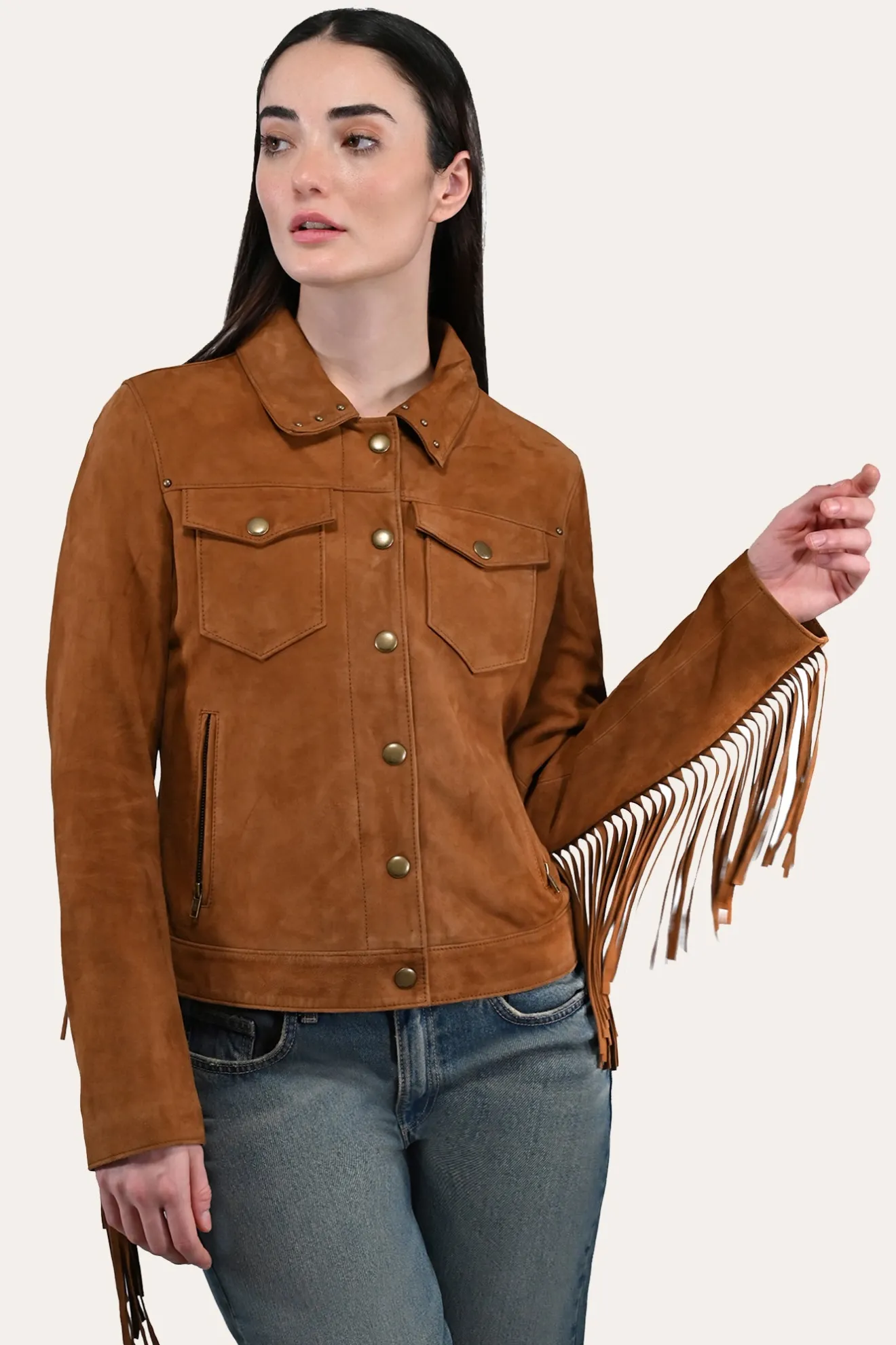 Oxblood Fringed Jacket^Frye Discount