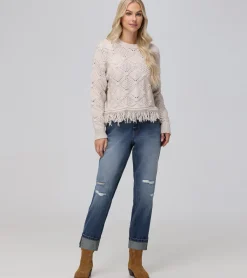 Pointelle Fringe Pullover^Frye Best