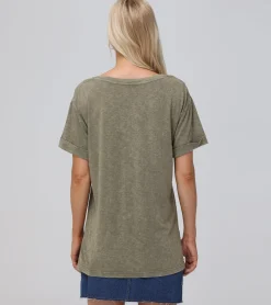 Rolled Cuff Graphic Tee^Frye Clearance