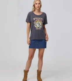 Rolled Cuff Graphic Tee^Frye Clearance