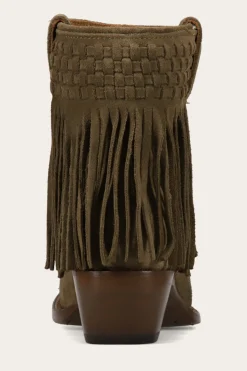Sacha Short Fringe Bootie^Frye New