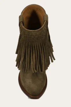 Sacha Short Fringe Bootie^Frye New