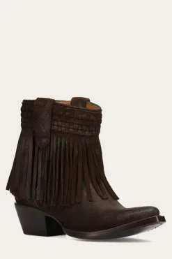 Sacha Short Fringe Bootie^Frye New