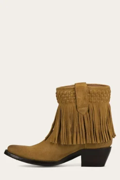 Sacha Short Fringe Bootie^Frye New