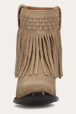 Sacha Short Fringe Bootie^Frye New