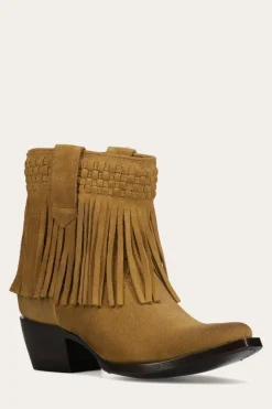 Sacha Short Fringe Bootie^Frye New