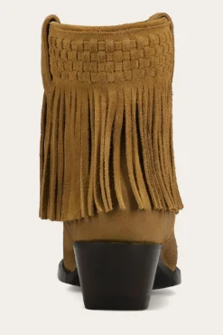 Sacha Short Fringe Bootie^Frye New