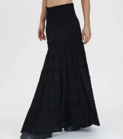 Smocked Tiered Maxi Skirt^Frye Best