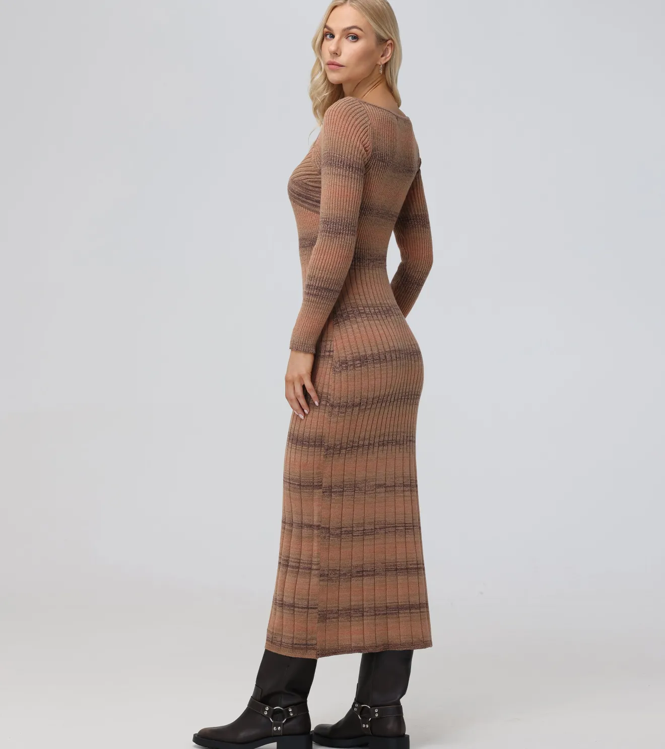 Sweetheart Neck Space Dye Sweater Dress^Frye Sale