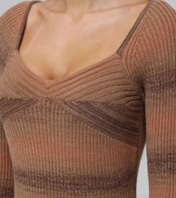 Sweetheart Neck Space Dye Sweater Dress^Frye Sale